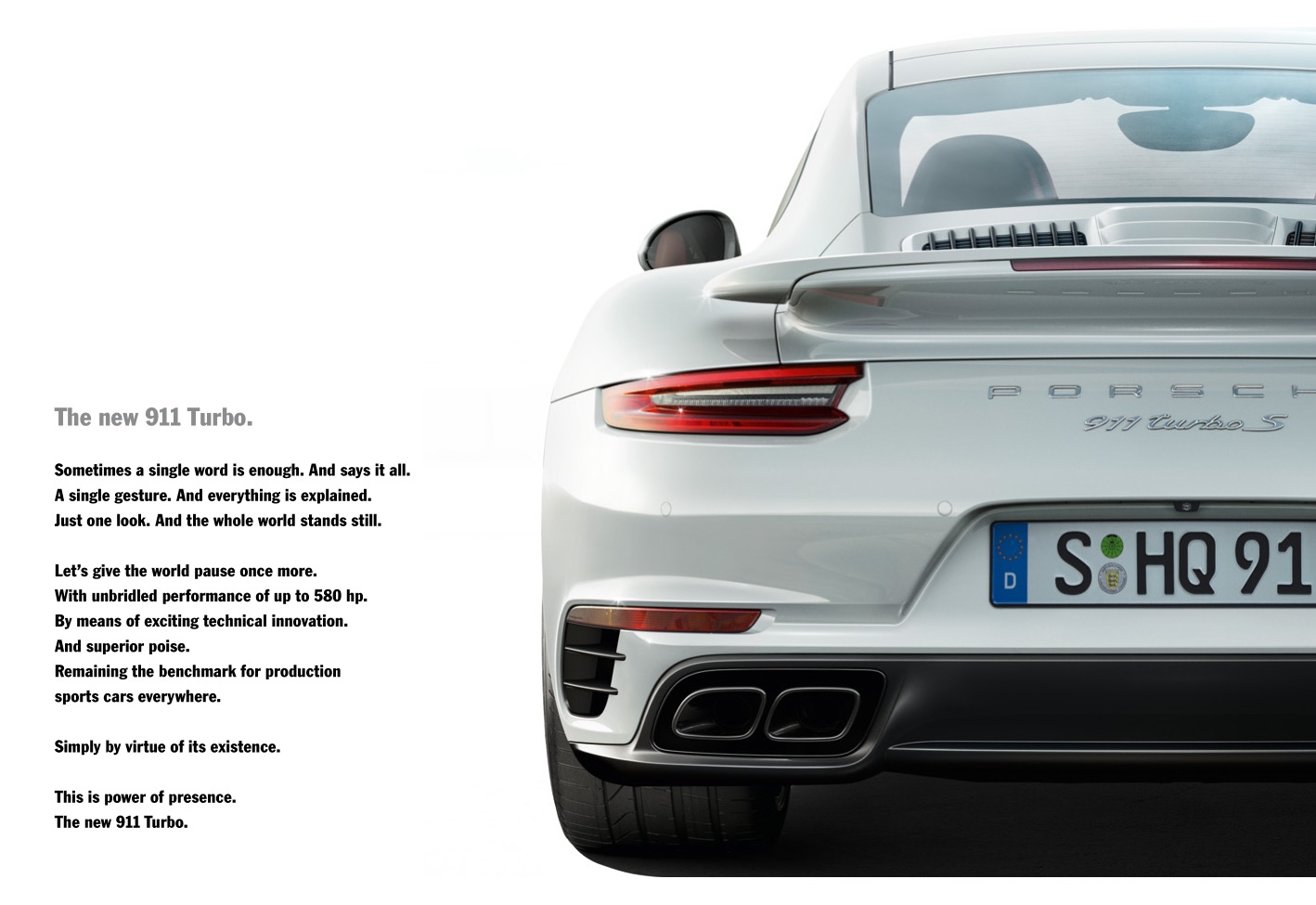2016 Porsche 911 Turbo Brochure Page 1